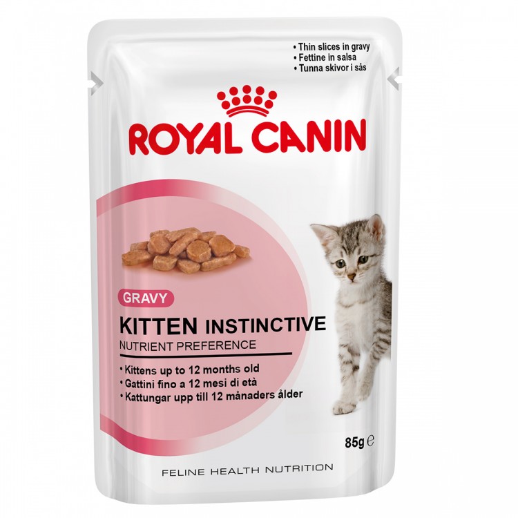 Hrana umeda Royal Canin Kitten Instinctive in Gravy Pouch 12x85g